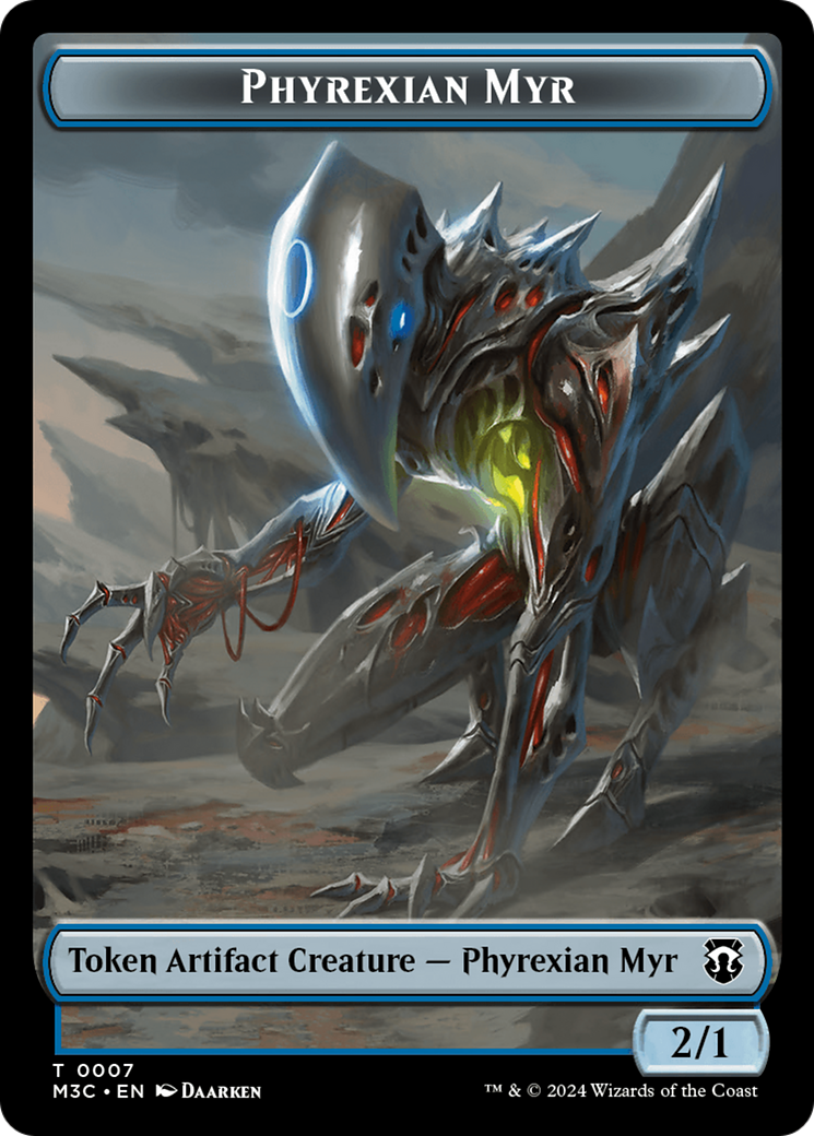 Phyrexian Myr // Servo Double-Sided Token [Modern Horizons 3 Commander Tokens] | Chromatic Games