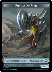 Phyrexian Myr (Ripple Foil) // Servo Double-Sided Token [Modern Horizons 3 Commander Tokens] | Chromatic Games