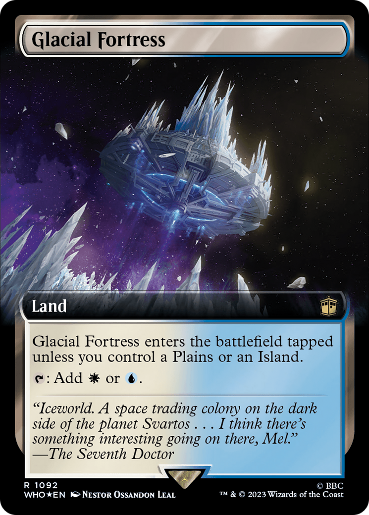 Glacial Fortress (Extended Art) (Surge Foil) [Doctor Who] | Chromatic Games
