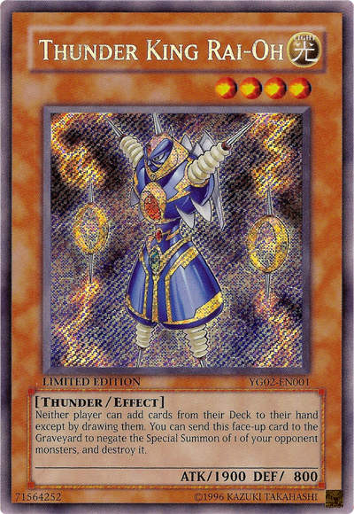 Thunder King Rai-Oh [YG02-EN001] Secret Rare | Chromatic Games