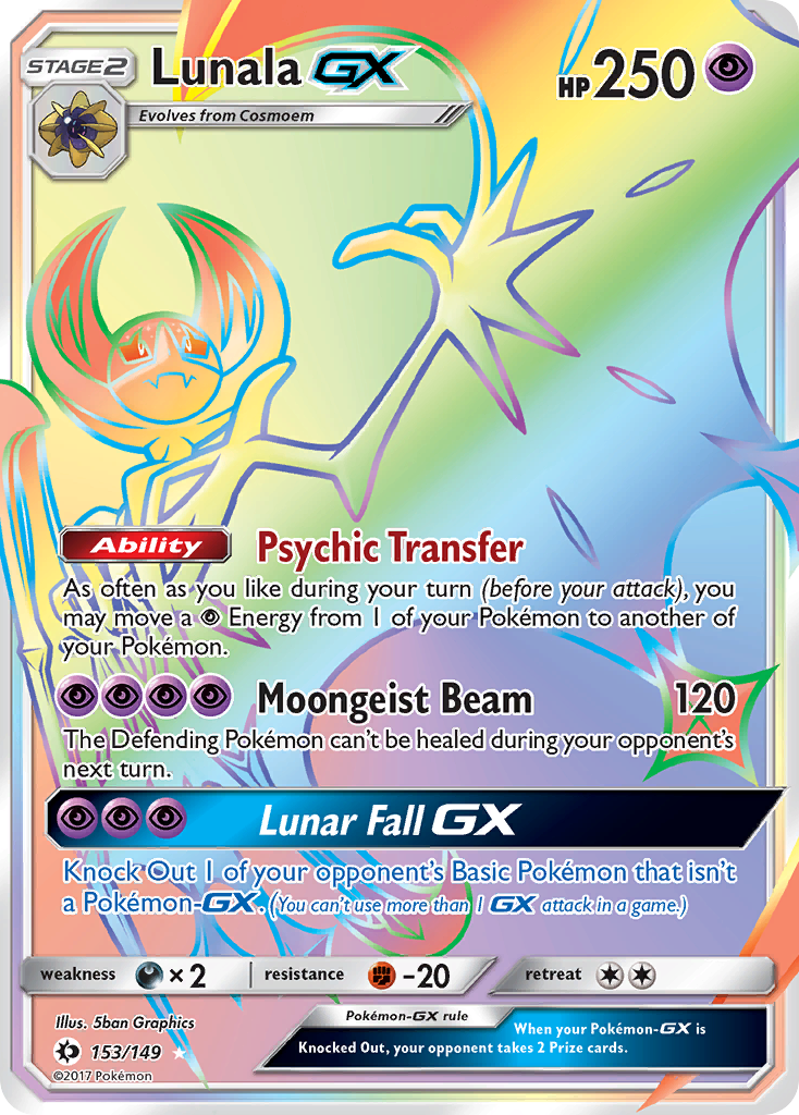 Lunala GX (153/149) [Sun & Moon: Base Set] | Chromatic Games