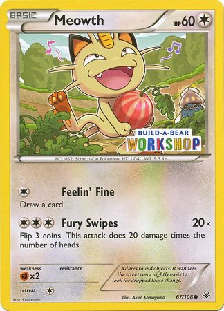 Meowth (67/108) (Build A Bear Workshop Exclusive) [XY: Roaring Skies] | Chromatic Games