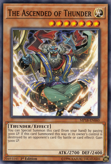 The Ascended of Thunder [MP18-EN060] Short Print | Chromatic Games