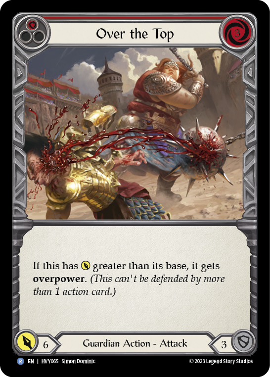 Over the Top (Red) [HVY065] (Heavy Hitters)  Rainbow Foil | Chromatic Games