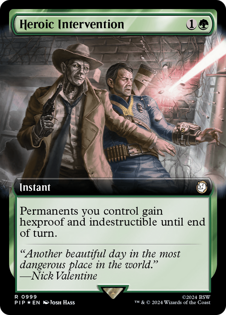 Heroic Intervention (Extended Art) (Surge Foil) [Fallout] | Chromatic Games