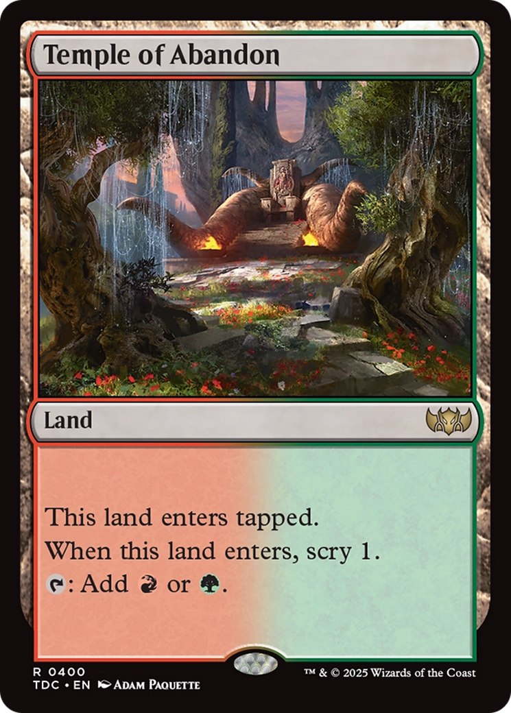 Temple of Abandon [Tarkir: Dragonstorm Commander] | Chromatic Games