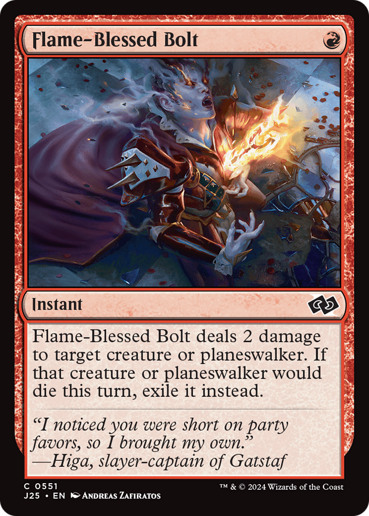 Flame-Blessed Bolt [Foundations Jumpstart] | Chromatic Games