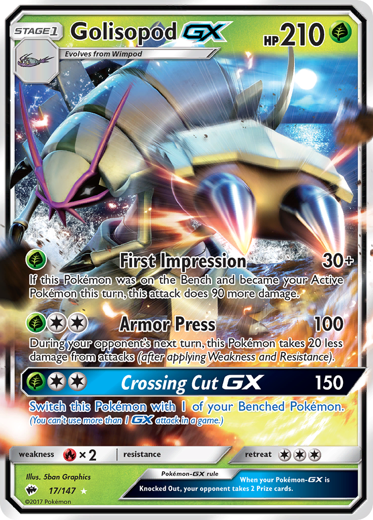 Golisopod GX (17/147) [Sun & Moon: Burning Shadows] | Chromatic Games