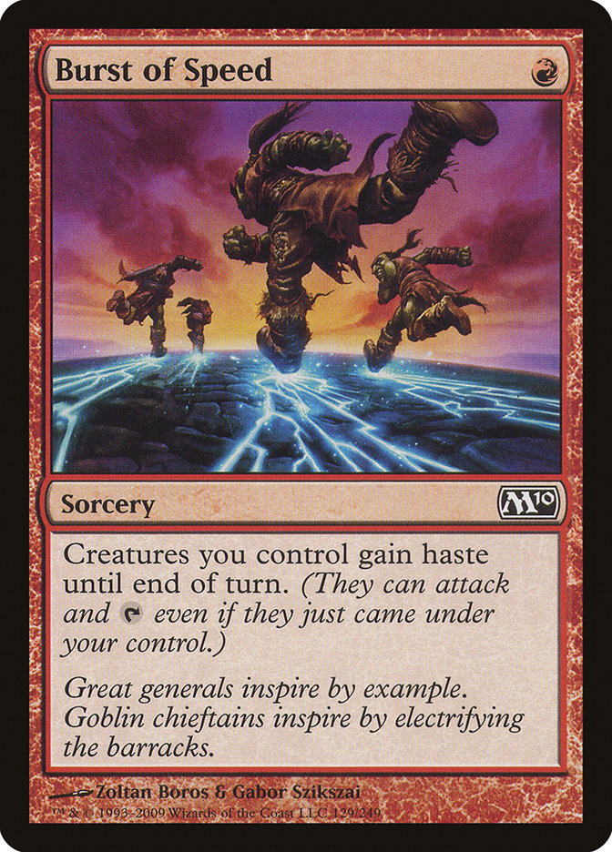 Burst of Speed 129/249 (Magic 2010 (M10))  | Chromatic Games