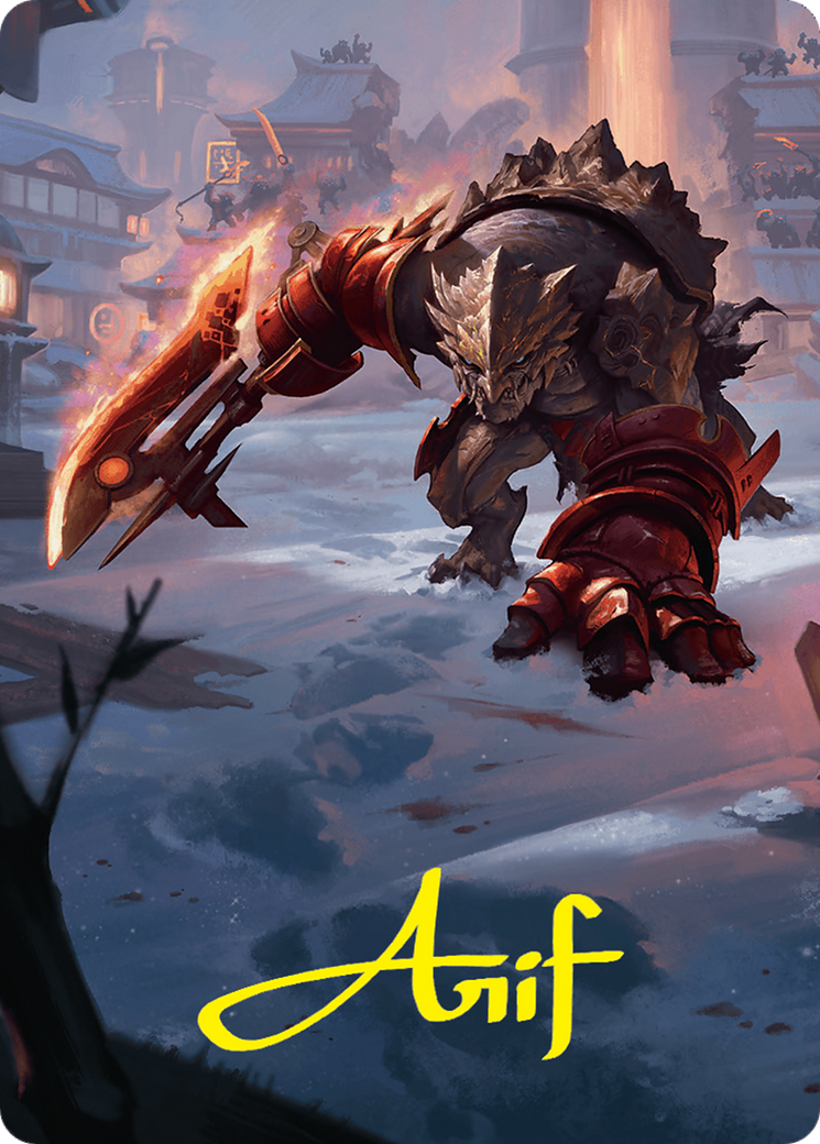 Searslicer Goblin Art Card (39/54) (Gold-Stamped Signature) [Foundations Art Series] | Chromatic Games