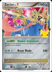 Zacian LV.X (SWSH135) (Celebrations) [Sword & Shield: Black Star Promos] | Chromatic Games