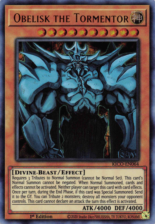 Obelisk the Tormentor (Ultra Pharaoh's Rare) [KICO-EN064] Ultra Pharaoh's Rare | Chromatic Games