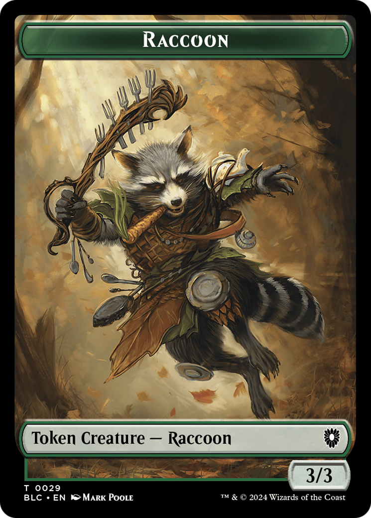 Rat // Raccoon Double-Sided Token [Bloomburrow Commander Tokens] | Chromatic Games