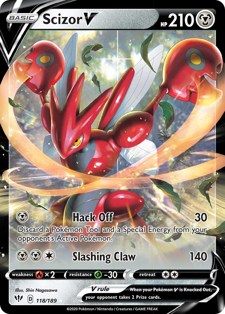 Scizor V (118/189) [Sword & Shield: Darkness Ablaze] | Chromatic Games