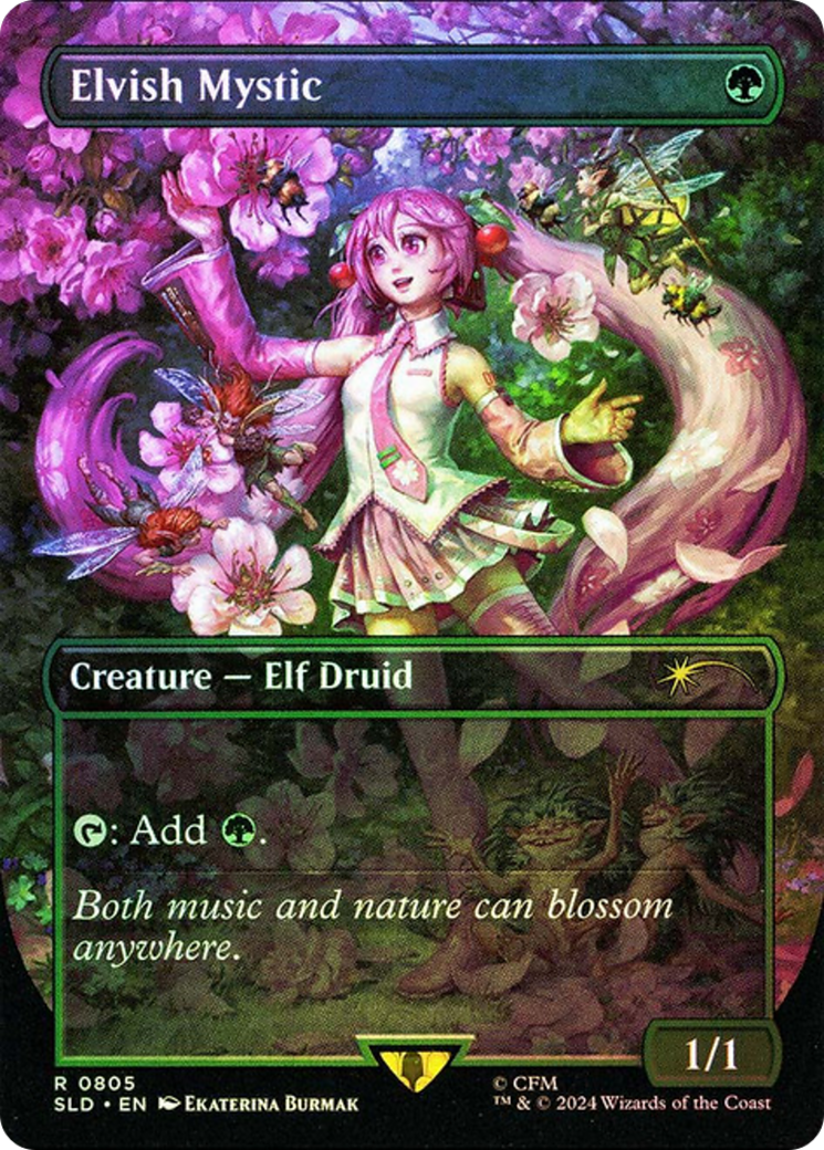 Elvish Mystic (0805) (Rainbow Foil) [Secret Lair Drop Series] | Chromatic Games