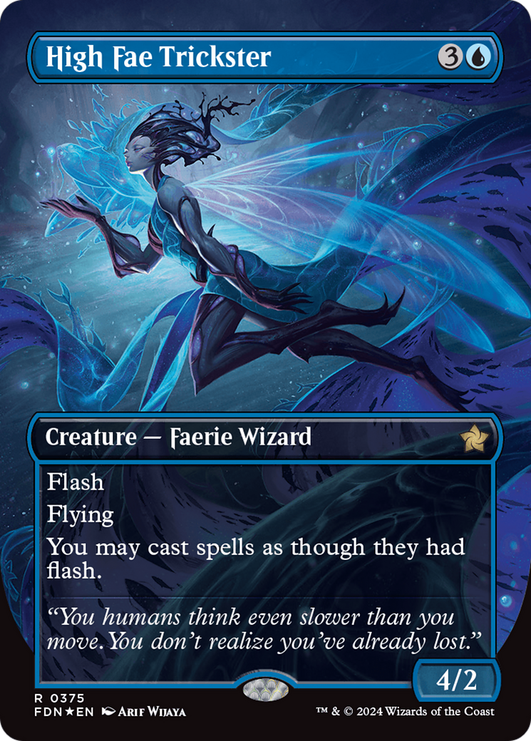 High Fae Trickster (Borderless) (Mana Foil) [Foundations] | Chromatic Games