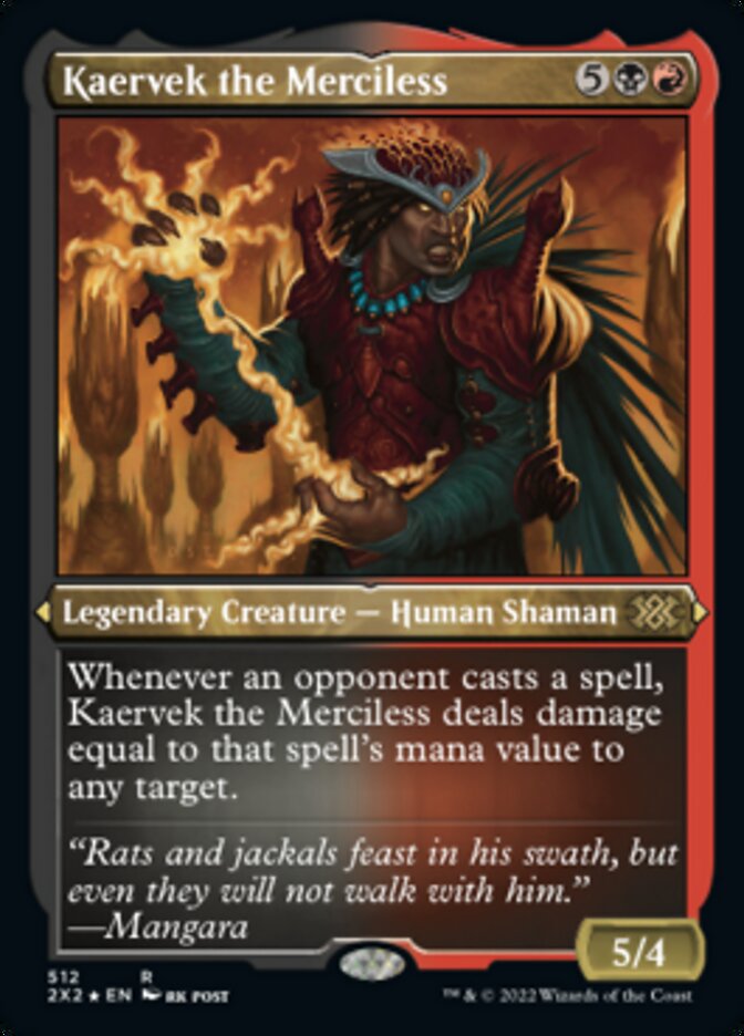 Kaervek the Merciless (Foil Etched) [Double Masters 2022] | Chromatic Games