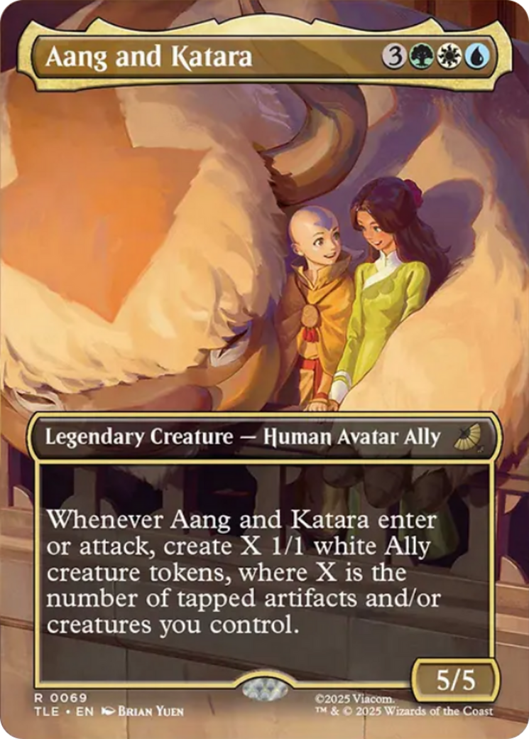 Aang and Katara (Borderless) [Avatar: The Last Airbender: Eternal-Legal] | Chromatic Games