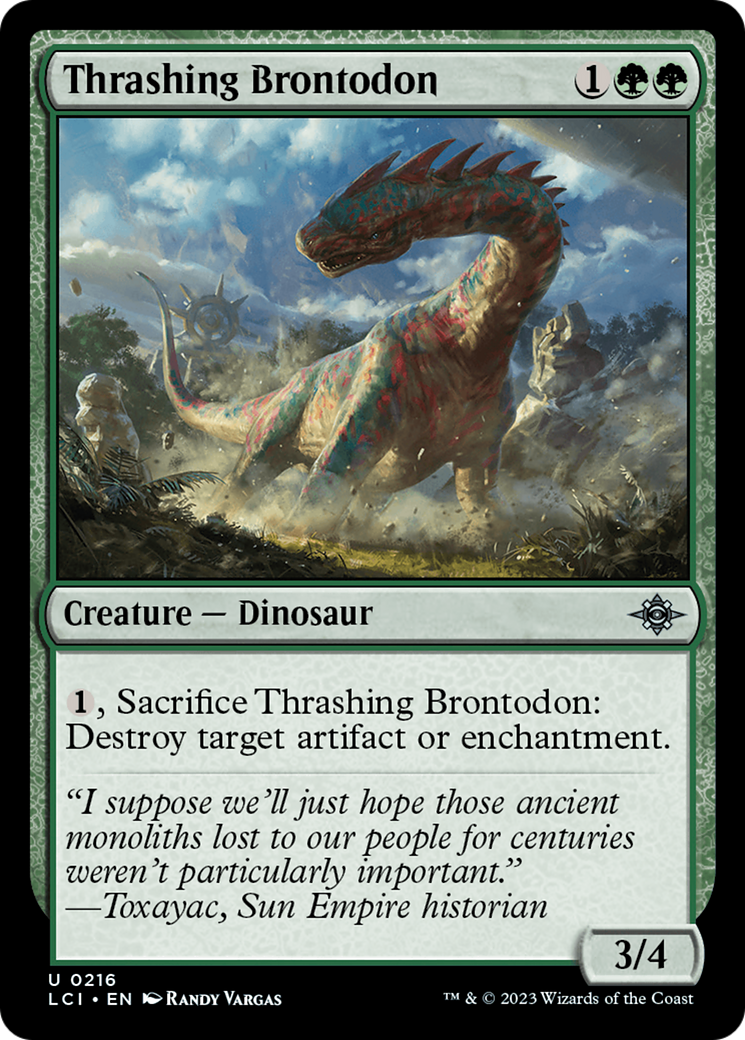 Thrashing Brontodon [The Lost Caverns of Ixalan] | Chromatic Games