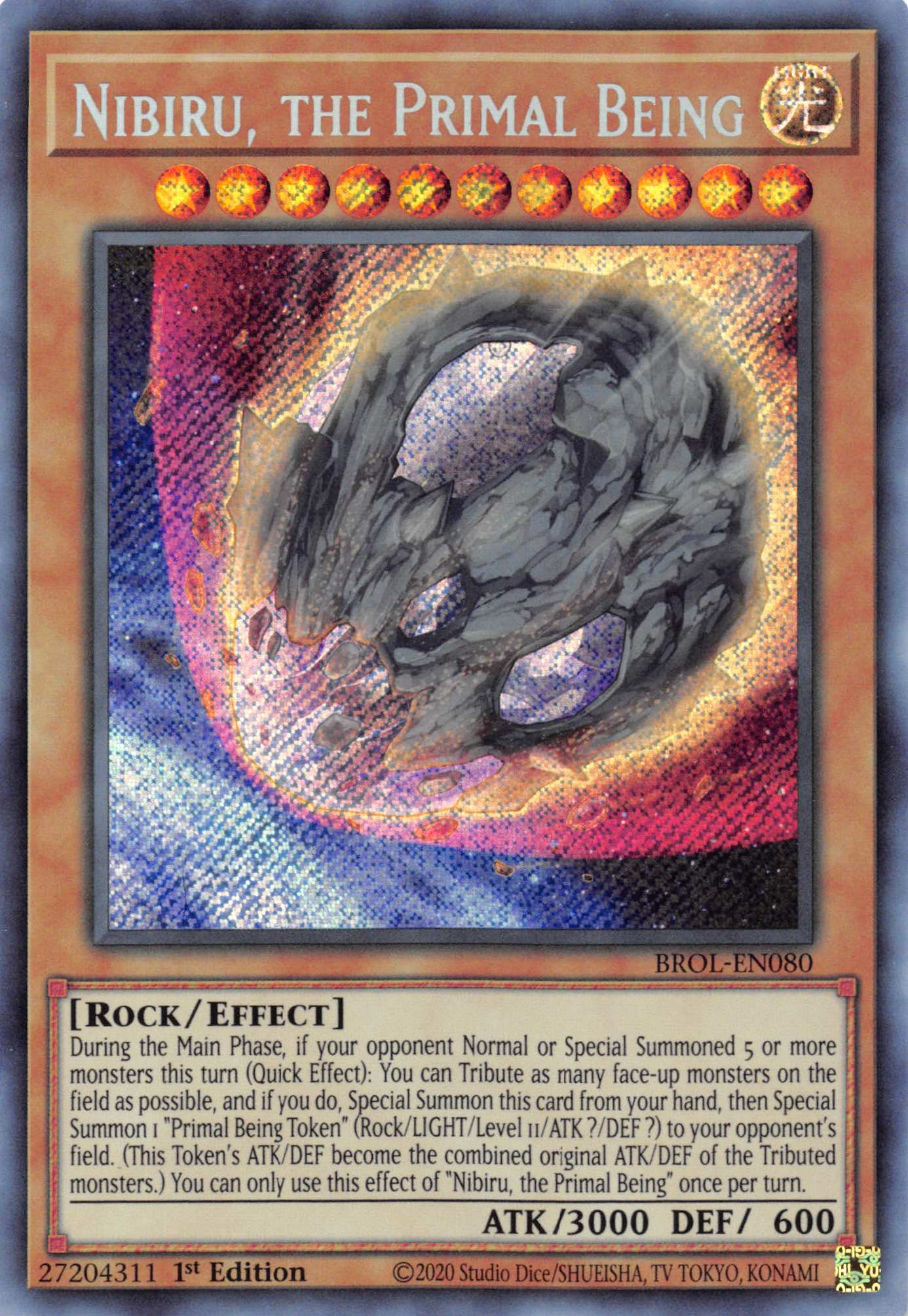 Nibiru, the Primal Being [BROL-EN080] Secret Rare | Chromatic Games