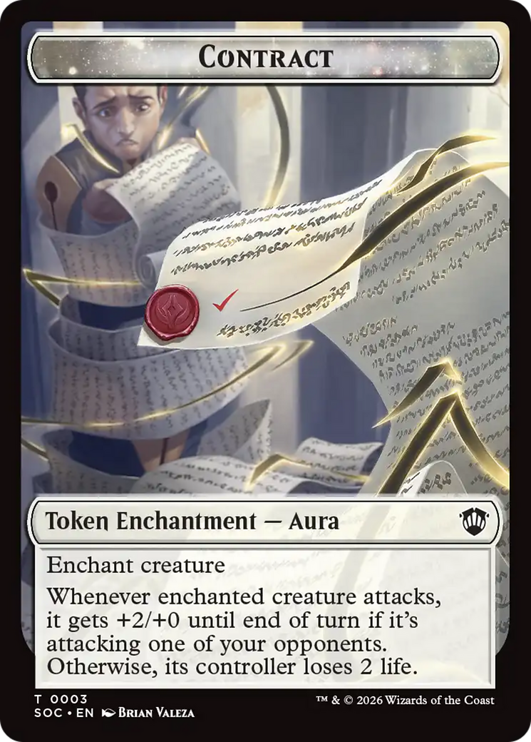 Contract // Copy Double-Sided Token [Secrets of Strixhaven Commander Tokens] | Chromatic Games