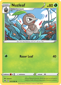 Nuzleaf (011/185) [Sword & Shield: Vivid Voltage] | Chromatic Games