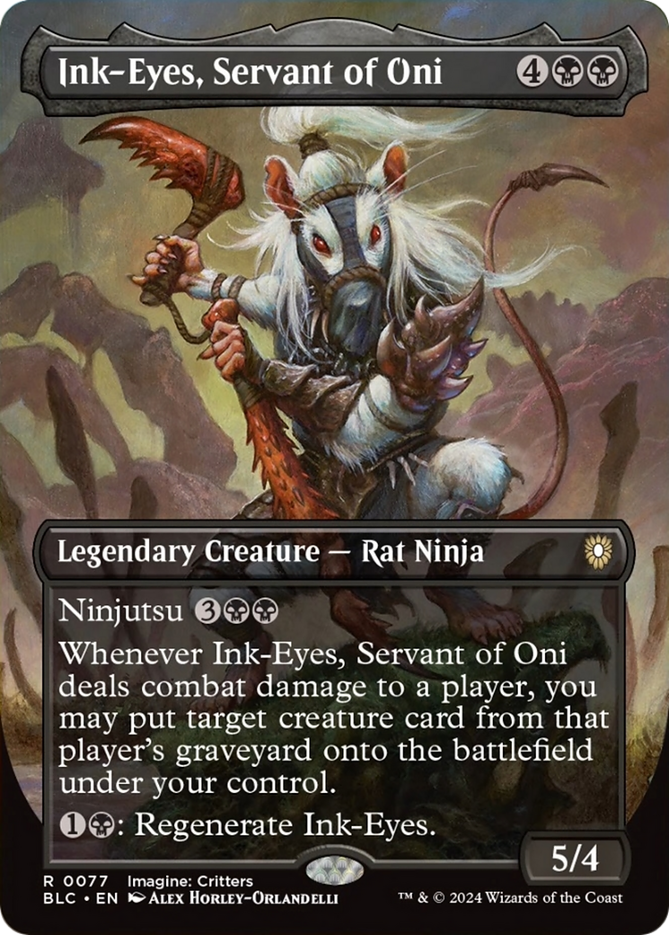 Ink-Eyes, Servant of Oni (Borderless) [Bloomburrow Commander] | Chromatic Games