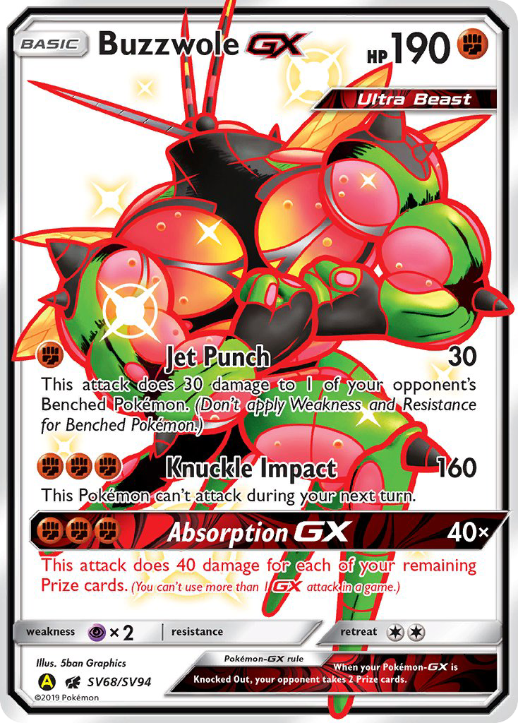 Buzzwole GX (SV68/SV94) [Sun & Moon: Hidden Fates - Shiny Vault] | Chromatic Games