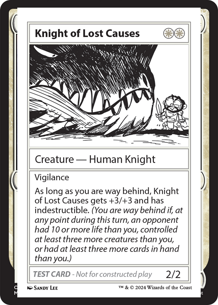 Knight of Lost Causes [Mystery Booster 2 Playtest Cards] | Chromatic Games