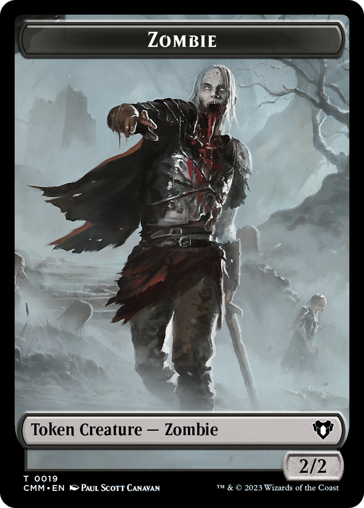 Zombie Token (19) [Commander Masters Tokens] | Chromatic Games