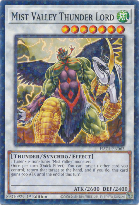 Mist Valley Thunder Lord (Duel Terminal) [HAC1-EN063] Common | Chromatic Games