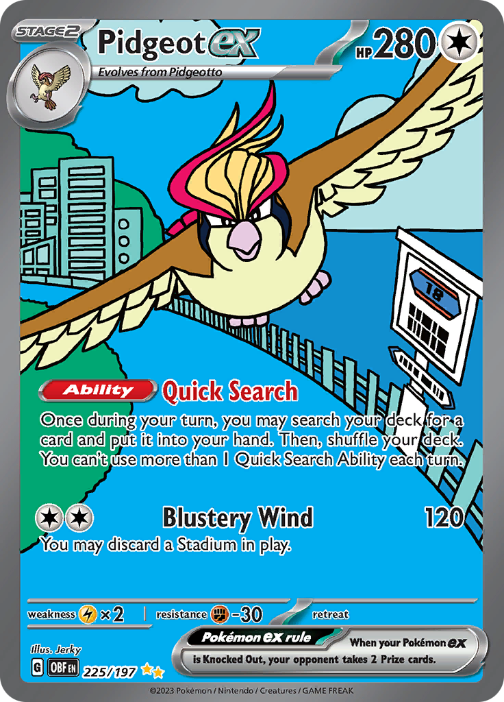 Pidgeot ex (225/197) [Scarlet & Violet: Obsidian Flames] | Chromatic Games