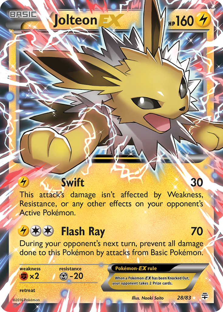 Jolteon EX (28/83) [XY: Generations] | Chromatic Games