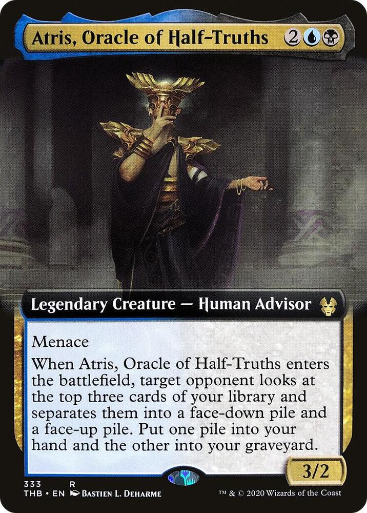 Atris, Oracle of Half-Truths 333/254 (Theros Beyond Death)  - Extended Art | Chromatic Games