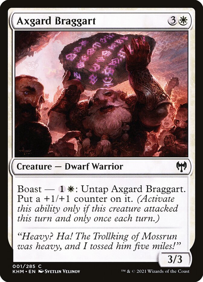 Axgard Braggart 1/285 (Kaldheim)  - Foil | Chromatic Games