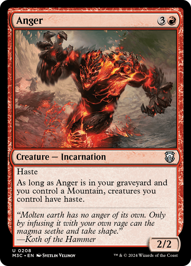 Anger (Ripple Foil) [Modern Horizons 3 Commander] | Chromatic Games