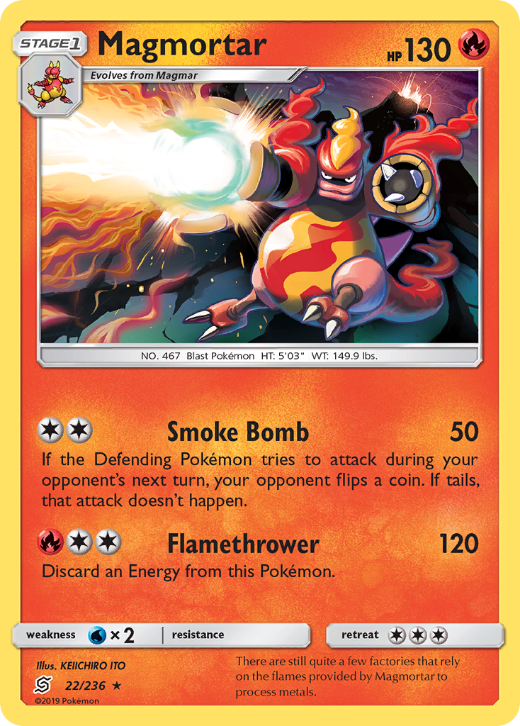 Magmortar (22/236) [Sun & Moon: Unified Minds] | Chromatic Games