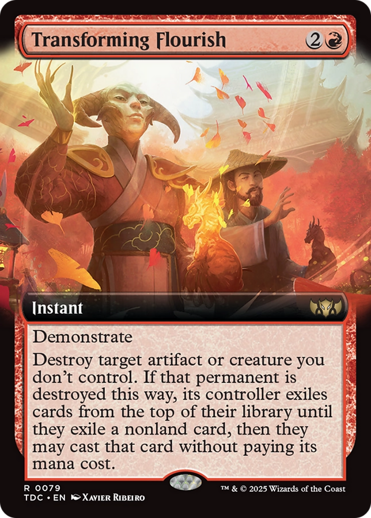 Transforming Flourish (Extended Art) [Tarkir: Dragonstorm Commander] | Chromatic Games