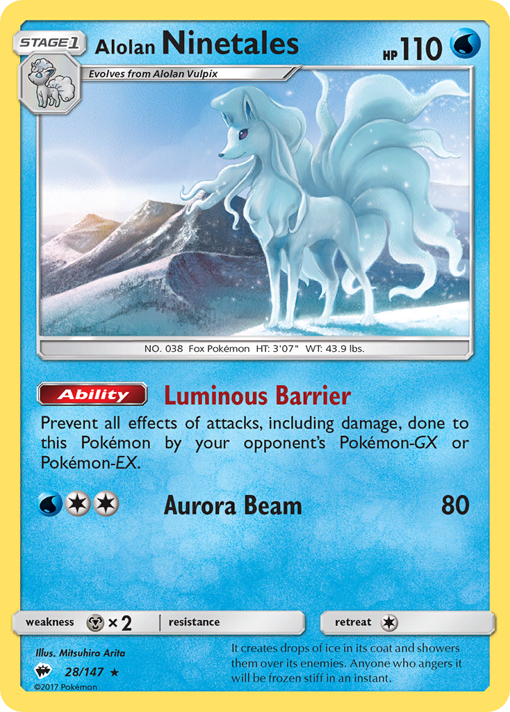 Alolan Ninetales (28/147) [Sun & Moon: Burning Shadows] | Chromatic Games