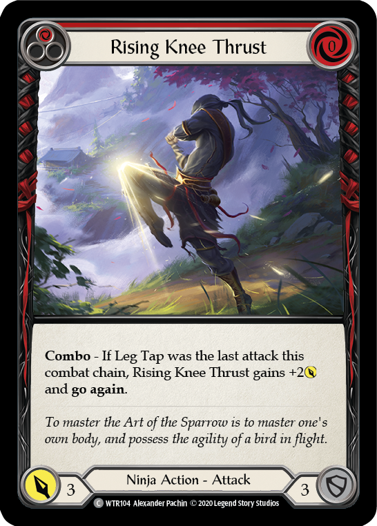 Rising Knee Thrust (Red) [U-WTR104] (Welcome to Rathe Unlimited)  Unlimited Rainbow Foil | Chromatic Games