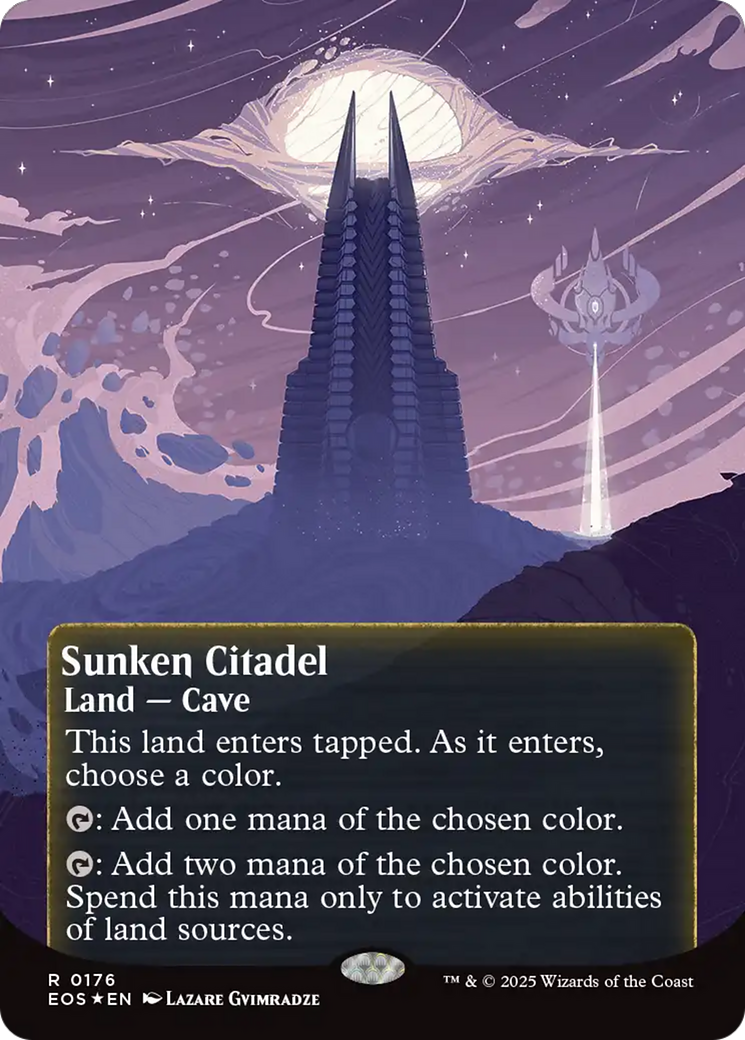Sunken Citadel (0176) (Borderless) (Galaxy Foil) [Edge of Eternities: Stellar Sights] | Chromatic Games