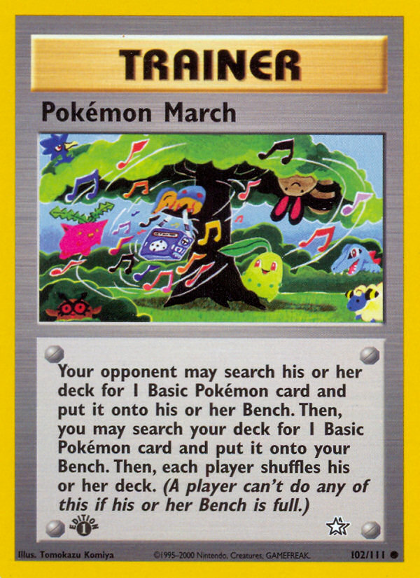 Pokemon March (102/111) [Neo Genesis 1st Edition] | Chromatic Games