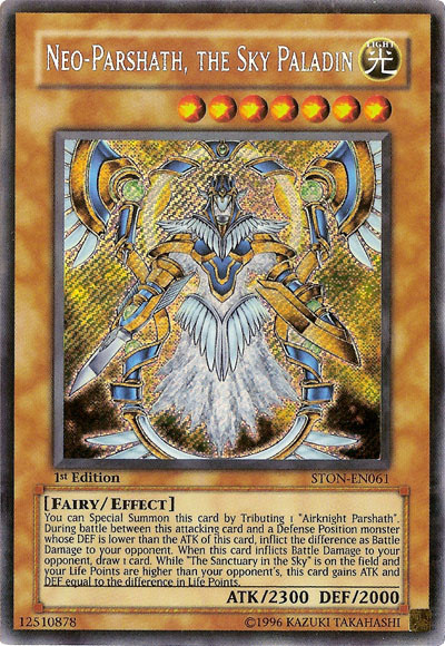 Neo-Parshath, The Sky Paladin [STON-EN061] Secret Rare | Chromatic Games