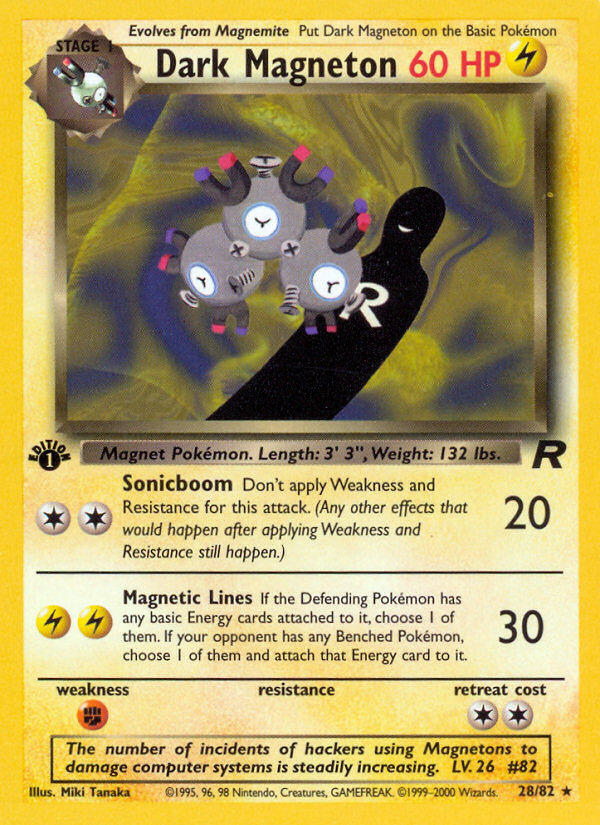 Dark Magneton (28/82) [Team Rocket 1st Edition] | Chromatic Games