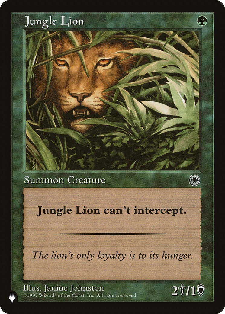 Jungle Lion [The List Reprints] | Chromatic Games