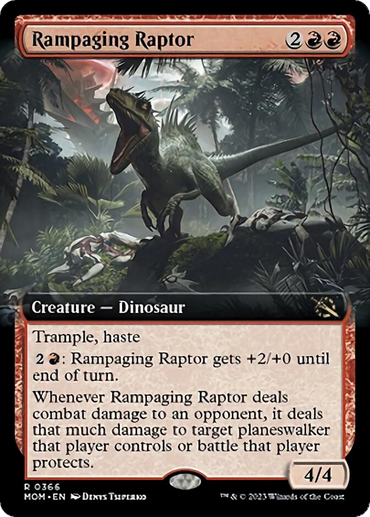 Rampaging Raptor (Extended Art) [March of the Machine] | Chromatic Games