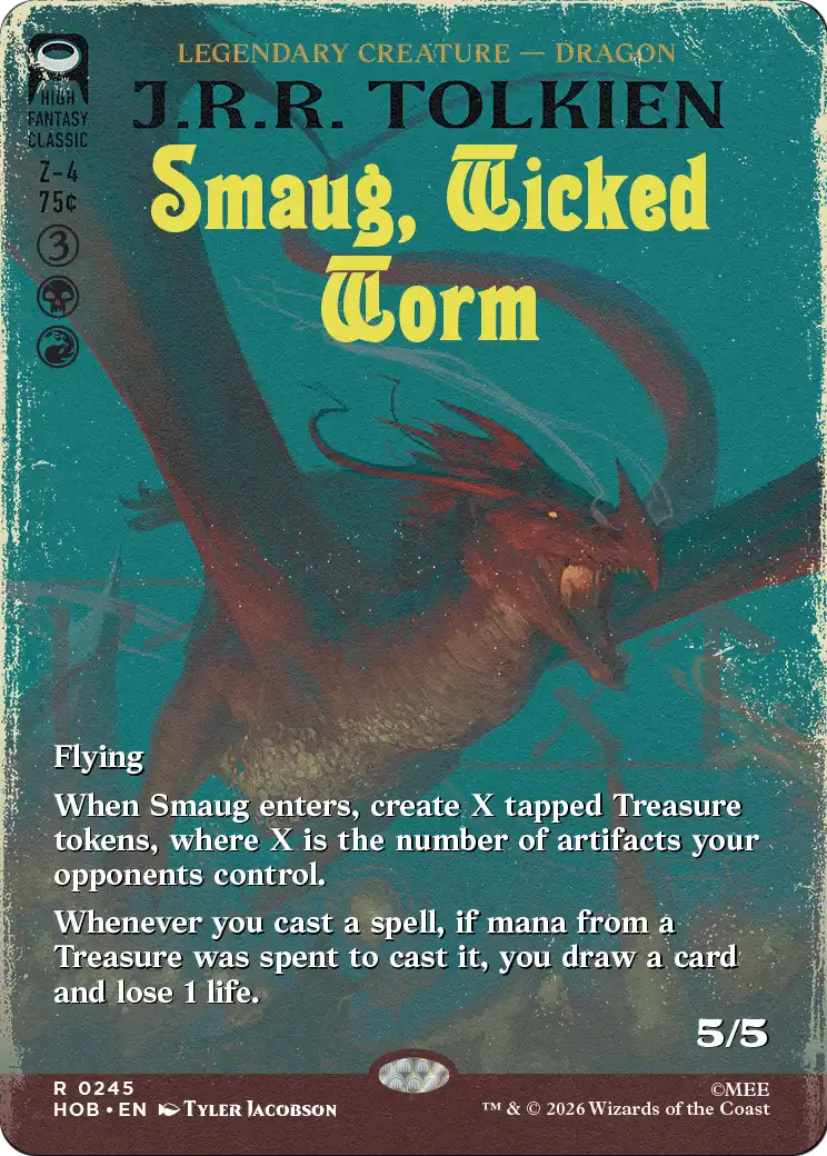 Smaug, Wicked Worm (Borderless) [The Hobbit] | Chromatic Games