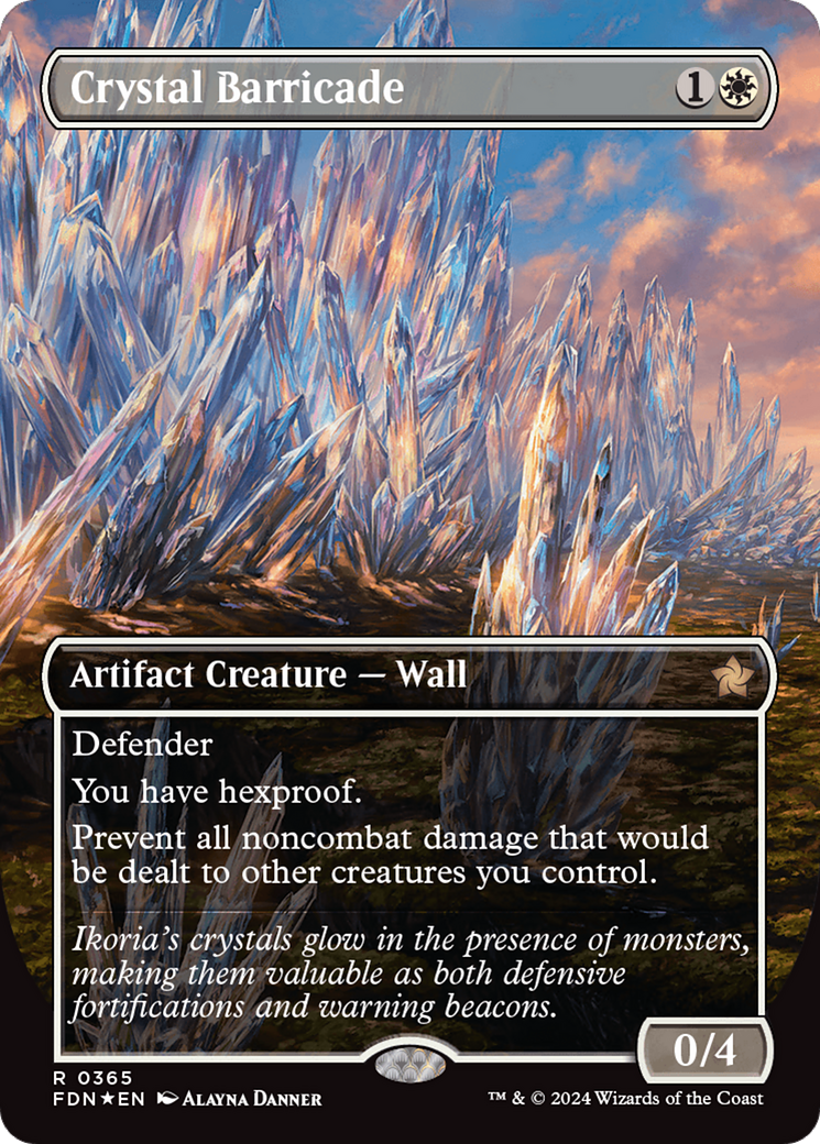 Crystal Barricade (Borderless) (Mana Foil) [Foundations] | Chromatic Games