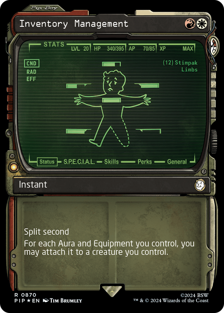 Inventory Management (Showcase) (Surge Foil) [Fallout] | Chromatic Games