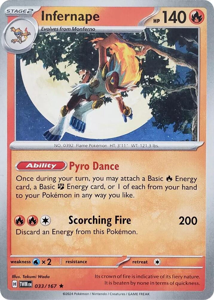 Infernape (033/167) (Theme Deck Exclusive) [Scarlet & Violet: Twilight Masquerade] | Chromatic Games
